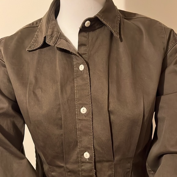Current Elliot The Tella Button Front Shirt Army
Green Size S - Picture 6 of 15
